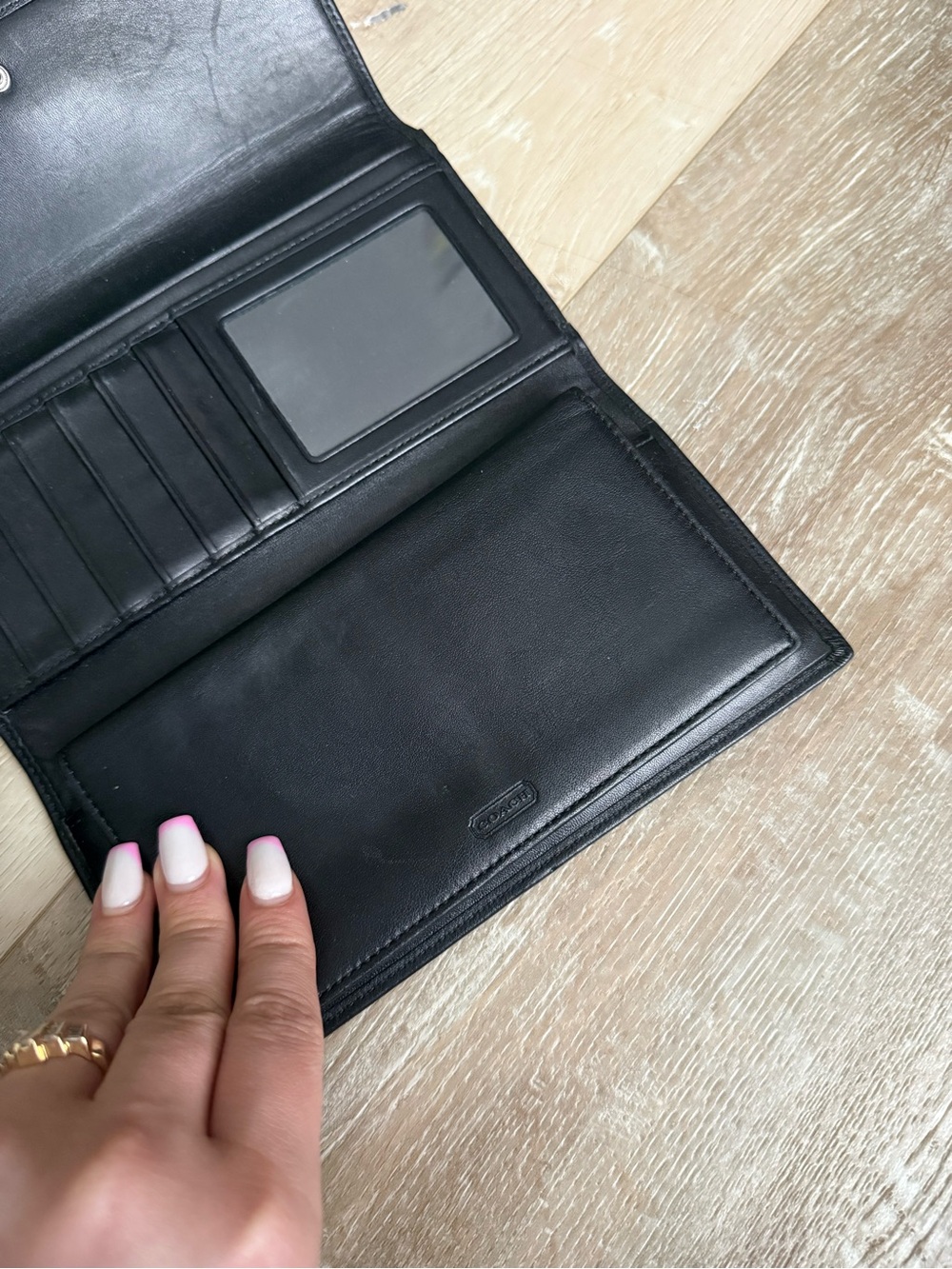 Y2K Coach soho large wallet genuine leather black - Picture 3 of 3